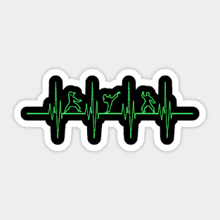 Heart Beats For Martial Arts Sticker